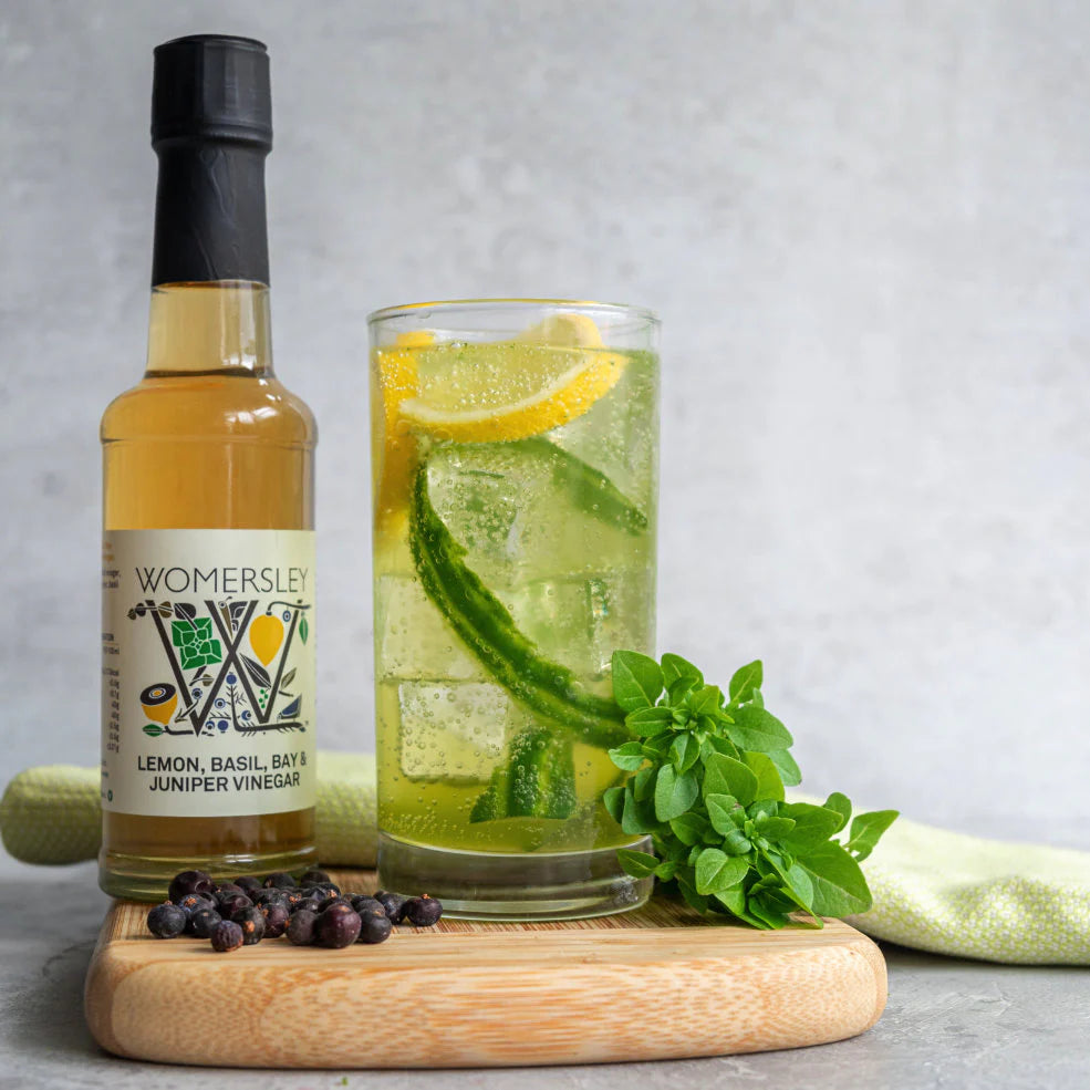 Womersley Lemon, Basil, Bay & Juniper Fruit Vinegar