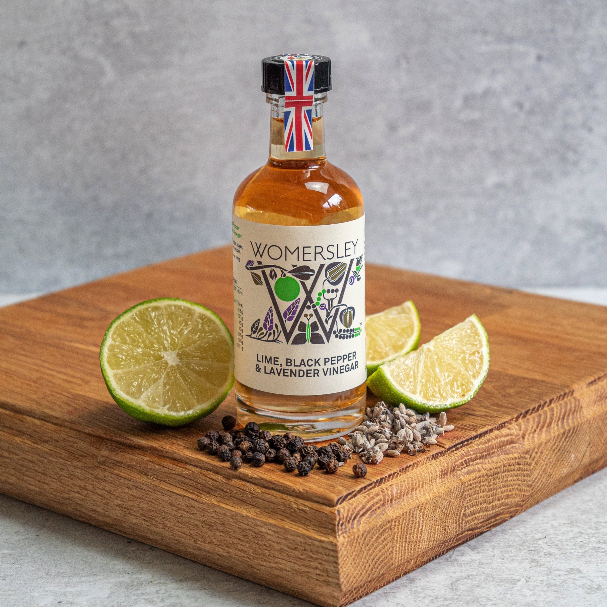 Womersley Lime, Black Pepper & Lavender Fruit Vinegar