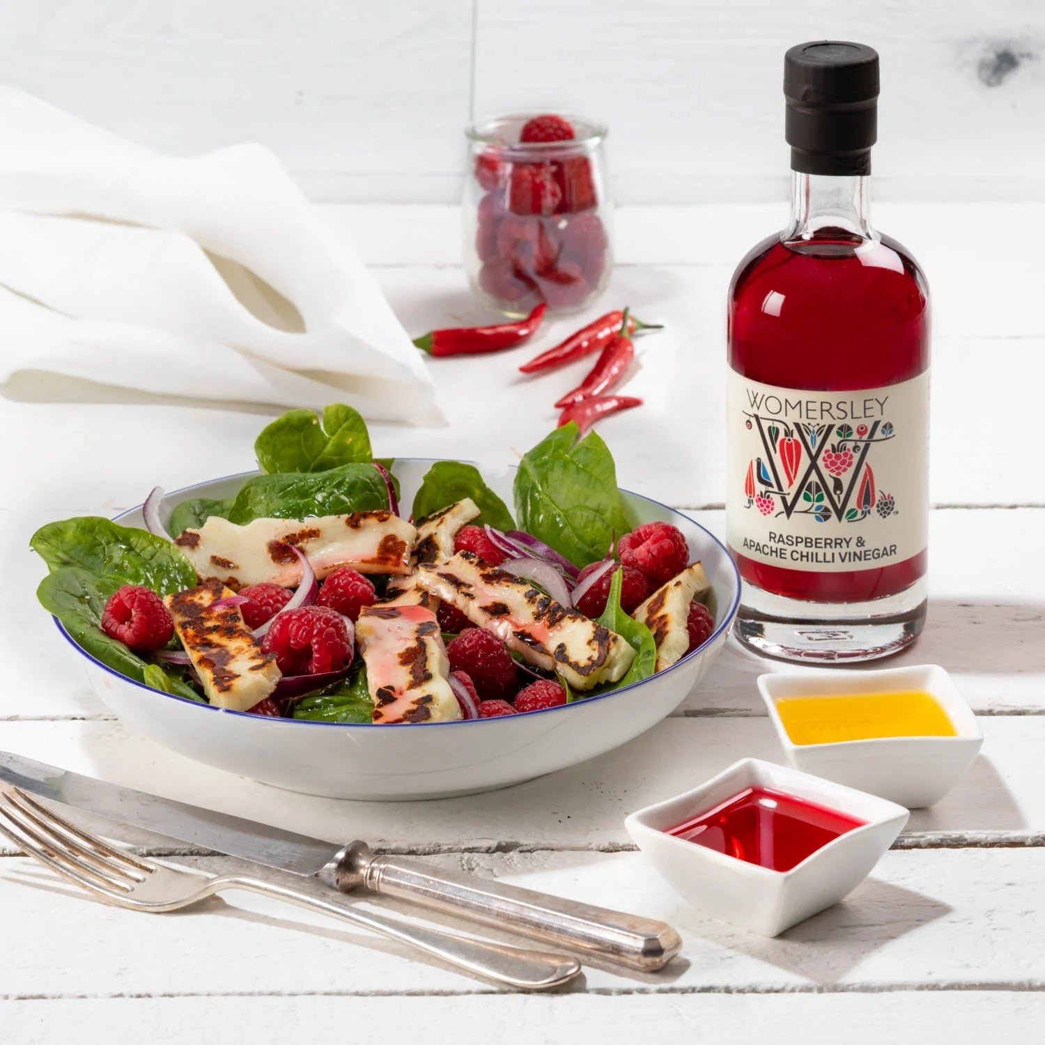 Womersley Raspberry & Apache Chilli Fruit Vinegar